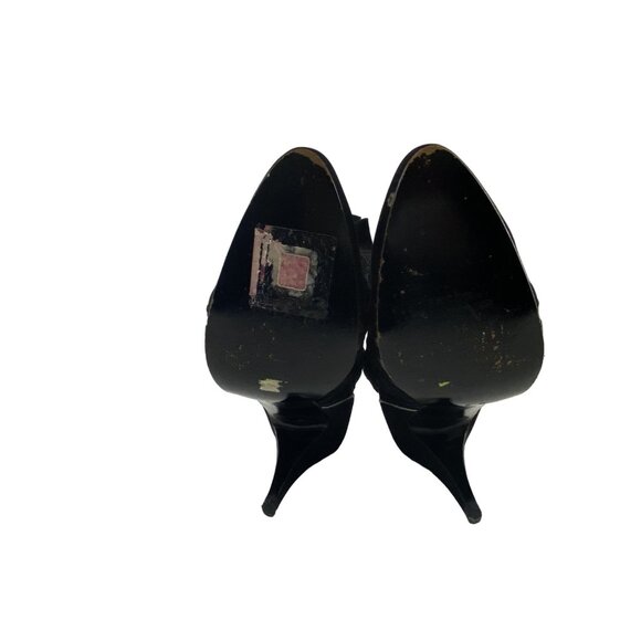 VNTG Sacha London Boho Chic 80s Metallic Mesh Goth Witchy Suede 3" Heels Boot 9B - Picture 10 of 15